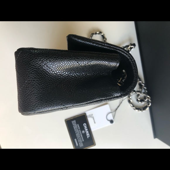 Chanel Black Caviar Rectangular Mini Flap - Picture 2 of 8